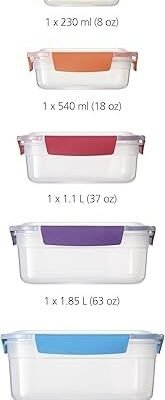 Joseph Joseph Nest Lock Plastic BPA Free Food Storage Container Set