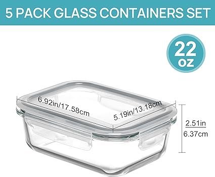 71JLxQXhzL._AC_SX425_.jpg Vtopmart 5Pack 22oz Glass Storage Containers